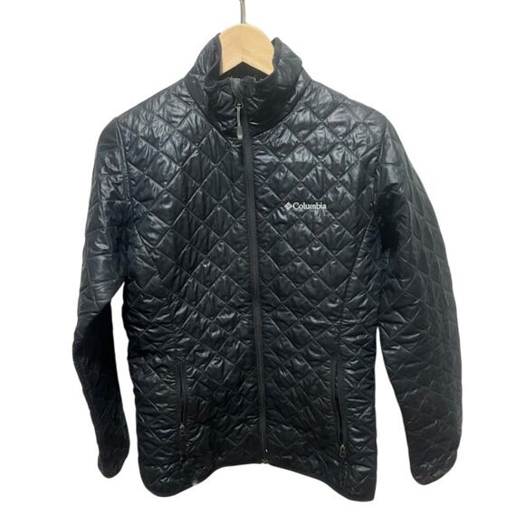 Columbia Women's Jacket Titanium Omni Heat coat sz small black quilted puffer - Picture 1 of 8